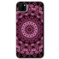 Huawei Y5P Kılıf HD Desen Baskılı Arka Kapak - Mandala Patterns Kaleidoscope + Kırılmaz Cam