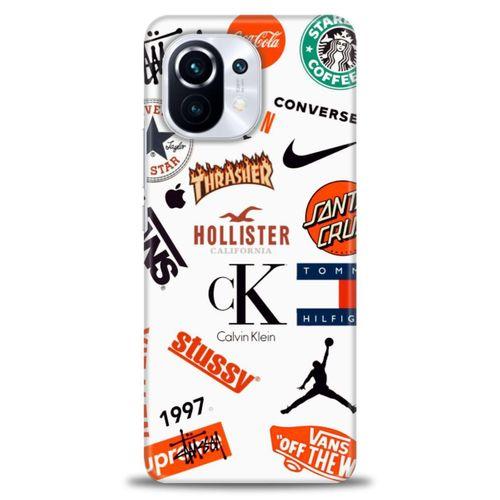 Xiaomi Mi 11 Kılıf HD Baskılı Kılıf - Stussy + Tam Ekran Koruyucu