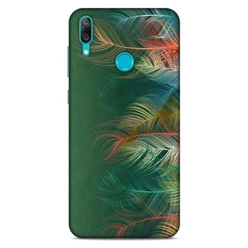 Huawei Y7 2019 Kılıf Desenli Özel Seri Tüyler (31) TPU Kılıf