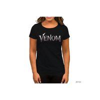 Venom Logo Siyah Kadın Tişört