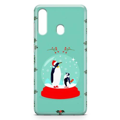 Samsung Galaxy A20s Kılıf Kar Küresi Penguen Arka Kapak Koruma Desenli Full Koruyucu