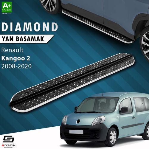 S-Dizayn Renault Kangoo 2 Uzun Şase Diamond Krom Yan Basamak 223 Cm 2008-2020 A+ Kalite