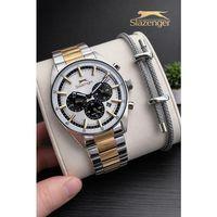 Slazenger İtalyan Tasarım Bileklik Hediyeli 2 Yıl Garantili 10 Atm Çelik Erkek Kol Saat ESE.2602.230
