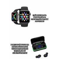 Ucuz Ve Kaliteli Kulaklıklı Saat Seti Bluetooth Bağlantılı Akıllı Saat Ve Kulaklık