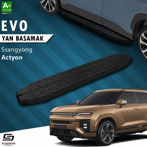 S-Dizayn Ssangyong Actyon Evo Siyah Yan Basamak 183 Cm 2024 Üzeri A+ Kalite