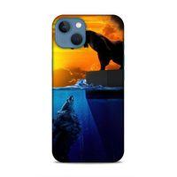 Apple iPhone 13 Uyumlu Kılıf BMovie (32) Soft Silikon Kılıf Godzilla