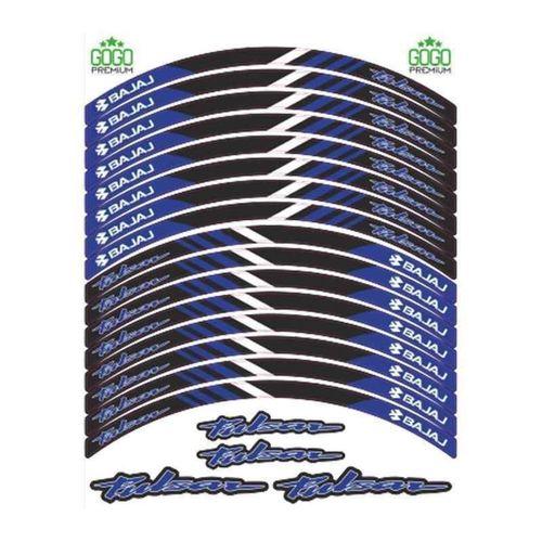 BAJAJ Bajaj Reflektör Mavi Baskı Pulsar Uyumlu 1 Set Jant Şeridi