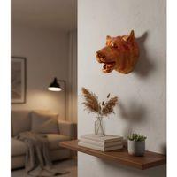 Gold Renk 3d Kurt Başı Duvar Dekoru