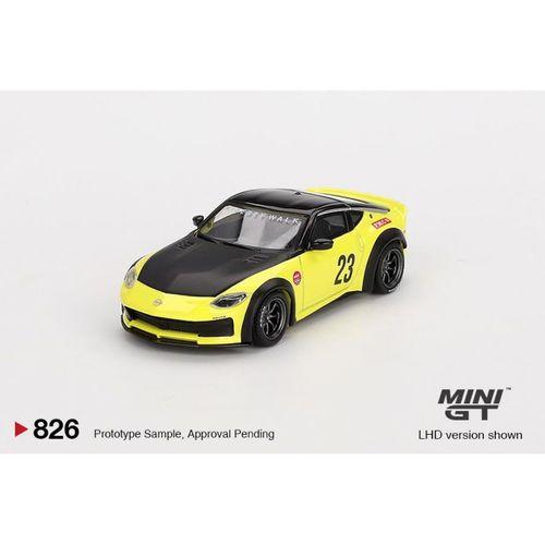 Mini GT Nissan Z LB NATION WORKS Ikazuchi Yellow 826 BL