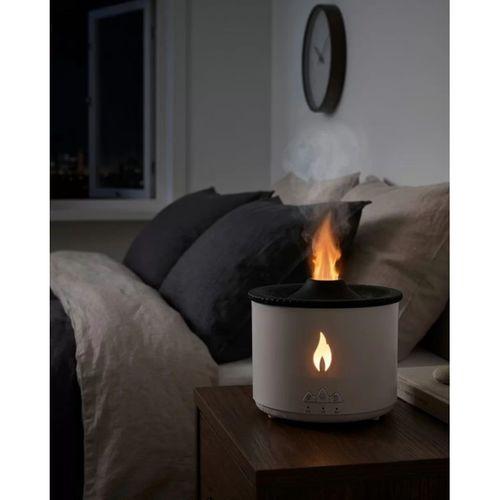 Alev Ve Volkan Efektli Ultrasonik Aroma Difüzörü Led Gece Lambalı Hava Nemlendirici