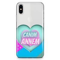 Apple iPhone X Kılıf Anneler Günü Hediyesi Arka Kapak Koruma Desenli Full Koruyucu
