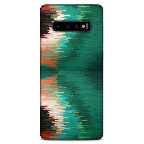 Lopard Samsung Galaxy S10 Plus Uyumlu Kılıf PiXel (15) Antişok Kılıf Çizgili