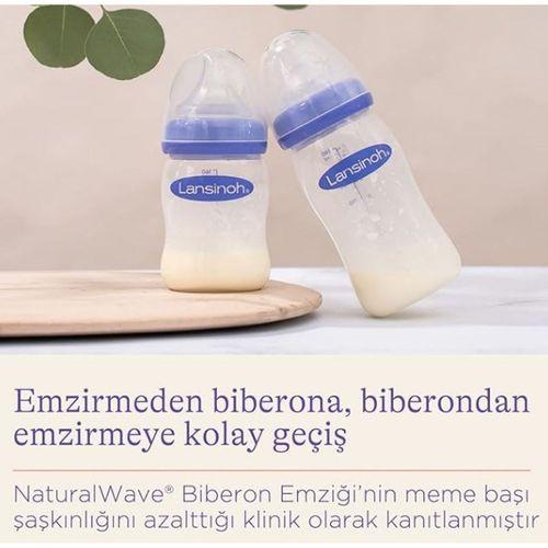 Lansinoh Natural Wave Biberon ve Biberon Emziği 240 ml