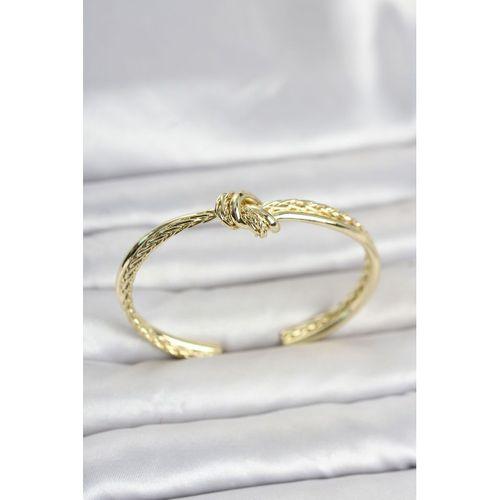 Gold Renk Düğüm Model Pirinç Kadın Bileklik