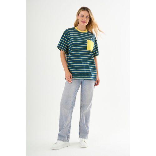 ALEXANDERGARDI Cep Detaylı Çizgili T-shirt