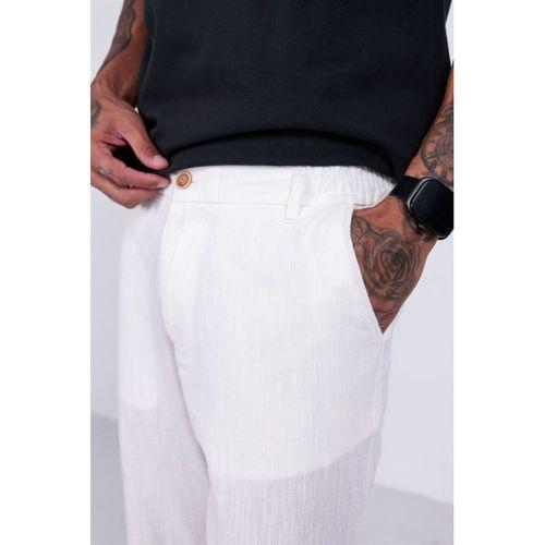 Sorrentino Relax Fit %100 Pamuk Flamlı Kumaş Erkek Jogger Pantolon - Ekru