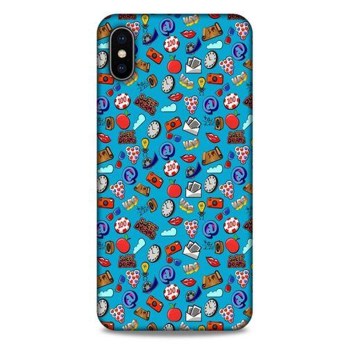 Retro (21) Desen Koruyucu Kapak Renkli Apple iPhone XS Max Kılıf