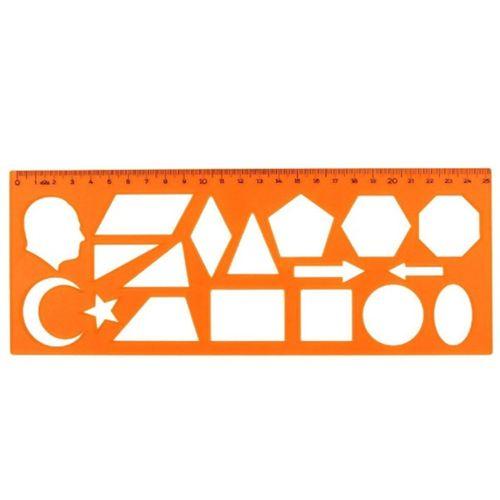 Hatas Geometrik Şekiller Şablonu 25Cm