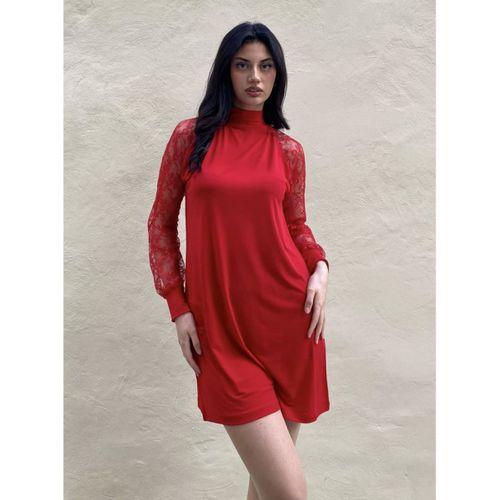 Kadın Uzun Kollu Damla Detaylı Sandy Mini Elbise