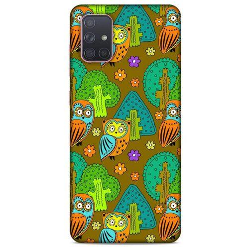 Baykuşlar (45) Desenli Silikon Kapak Telefon Kabı Samsung Galaxy A71 Kılıf