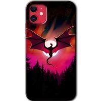 MRCİLETİSİM iPhone 11 Kılıf Kapak - Dragon Night +Hayalet Ekran Yandan Gözükmez