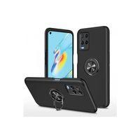 Newface Oppo A54 4G Kılıf Elit Yüzüklü Kapak - Siyah