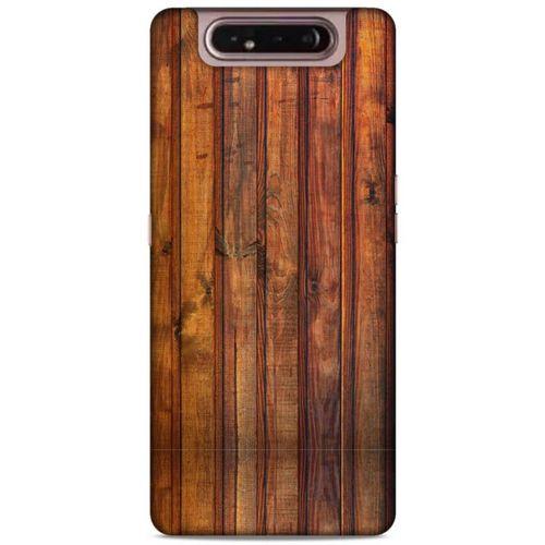 Lopard Samsung Galaxy A80 Uyumlu Kılıf Wood'X (10) Full Koruma Kılıfı Desenli