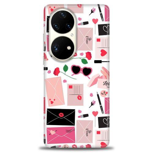 Huawei P50 Pro Kılıf HD Baskılı Kılıf - Je Taime + Tam Ekran Koruyucu