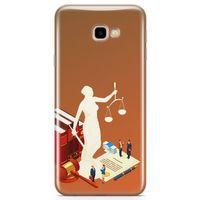 Samsung Galaxy J4 Plus Kılıf Hakim Savcı Avukat Arka Kapak Koruma Desenli Full Koruyucu