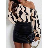 Kadın Tek Omuzdan Açık Uzun Kollu Modal Bluz