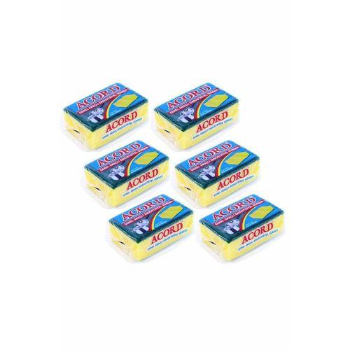 6 adet Jumbo Boy Endüstriyel Çok Amaçlı Bulaşık Süngeri 13x8x4 cm