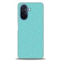 Huawei Nova Y70 Kılıf HD Baskılı Kılıf - Mavi Mozaik + Tam Ekran Koruyucu