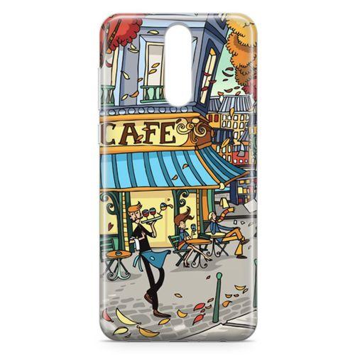 Huawei Mate 10 Lite Kılıf Paris Kafe Arka Kapak Koruma Desenli Full Koruyucu