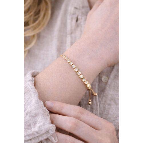 Gümüş Suyolu Altın Kaplama Asansör Kilitli Kadın Bileklik