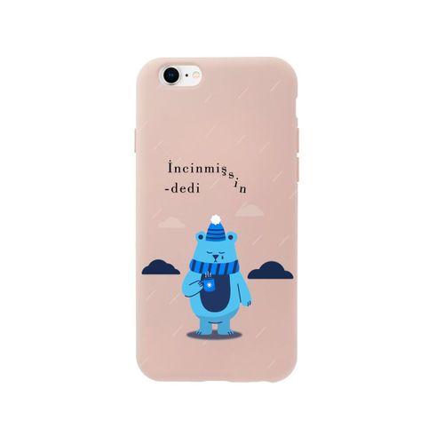iPhone 6 Plus İncinmişsin Dedi Premium Pembe Lansman Silikonlu Kılıf