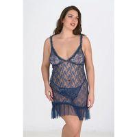 Büyük Beden Dantel İşlemeli Tül Gecelik