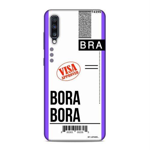 Samsung Galaxy A70 Kılıf Uçak Bileti Bora Bora Arka Kapak Koruma Desenli Full Koruyucu