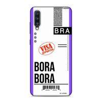 Samsung Galaxy A70 Kılıf Uçak Bileti Bora Bora Arka Kapak Koruma Desenli Full Koruyucu