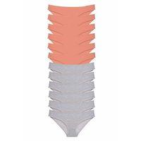 12 adet Süper Eko Set Likralı Kadın Slip Külot Pudra Gri