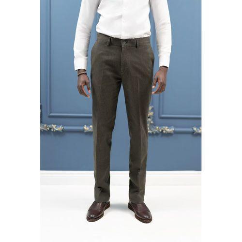 Regular Fit Pamuklu Dokulu Kışlık Gabardin Pantolon