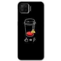 BeRa Aksesuar Oppo A73 Kılıf Baskılı Kapak - Coffee Battery +Tam Kaplayan Mat Seramik