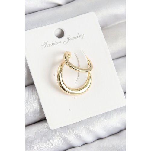 Pirinç Halka Model Gold Renk Sağ Kıkırdak Küpe