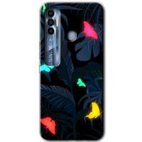 Tecno Spark 7 Pro Kılıf HD Desen Baskılı Arka Kapak - Lighter Butterfly + Kırılmaz Cam