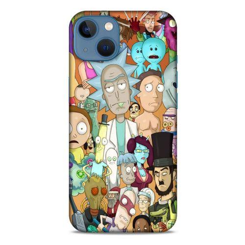Apple iPhone 13 Uyumlu Kılıf Rick And Morty (35) Fit Design Kılıf Cop Rick