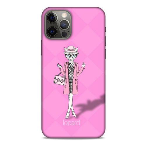 Apple iPhone 12 Pro Kılıf FunnyMaX (21) Koruyucu Kapak Şeker Pembe Kedi