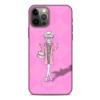 Apple iPhone 12 Pro Kılıf FunnyMaX (21) Koruyucu Kapak Şeker Pembe Kedi