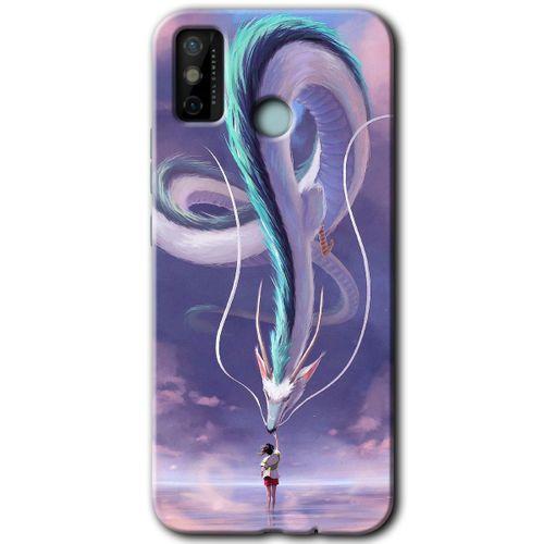 MRCİLETİSİM Tecno Spark 6 Go Kılıf HD Desen Baskılı Arka Kapak+Temperli Cam - Dragon Snake