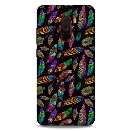 Xiaomi Pocophone F1 Kılıf Desenli Özel Seri Tüyler (15) Antişok Kılıf