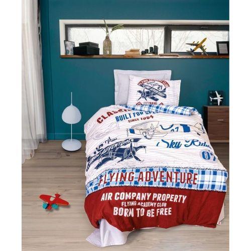 Cotton Box Cotton Box Junior Ranforce Nevresim Takımı Tek Kişilik Flying Gri