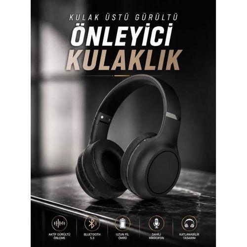 Kulak Üstü Kablosuz Bluetooth Kulaklık Gürültü Önleyici Ayarlanabilir